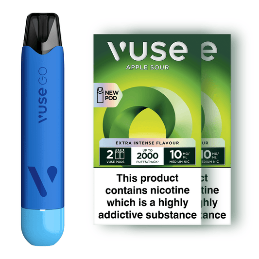 Vuse GO Reload Pen Blue Raspberry & Vuse Pods vPro Bundle X2