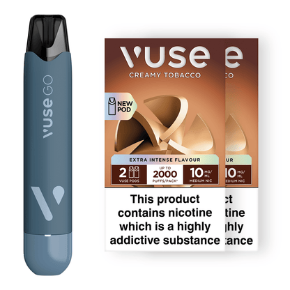 Vuse GO Reload Pen Creamy Tobacco & Vuse Pods vPro Bundle X2