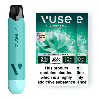 Vuse GO Reload Pen Mint Ice & Vuse Pods vPro Bundle X2