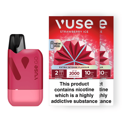 Vuse GO Reload Strawberry Ice & Vuse Pods vPro Bundle X2