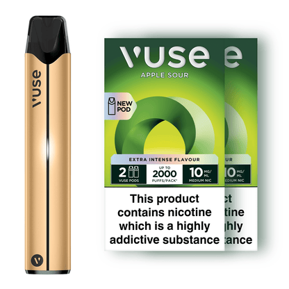 Vuse Pro Device Kit Gold & Vuse Pods v-Pro Bundle X2