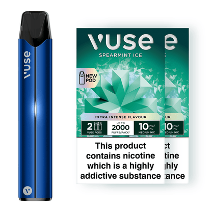 Vuse Pro Device Kit Blue & Vuse Pods v-Pro Bundle X2