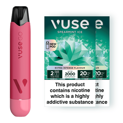 Vuse GO Reload Pen Strawberry Ice & Vuse Pods vPro Bundle X2