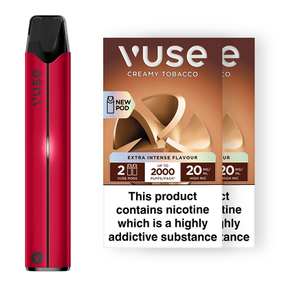 Vuse Pro Device Kit Red & Vuse Pods v-Pro Bundle X2