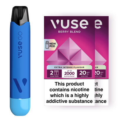 Vuse GO Reload Pen Blueberry Ice & Vuse Pods vPro Bundle X2