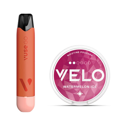 Vuse GO 1000 Reload Pen Watermelon Ice 20MG & VELO Watermelon Ice Mini 6MG Bundle