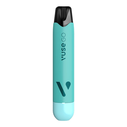 Object: Vuse GO Reload 1000 Pen 
Action: Displayed against a plain background 
Context: Promotional image for a Mint Ice flavored e-cigarette
Text: "Vuse. GO. Reload. 1000 puffs*".